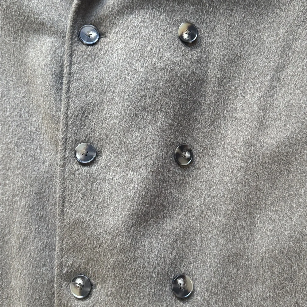 OAK + FORT Men’s Double-Breasted Wool-Blend Overcoat Jacket Men’s Large